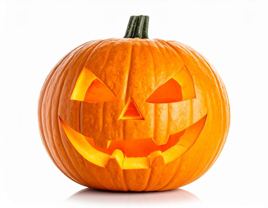 A happy jack-o-lantern
